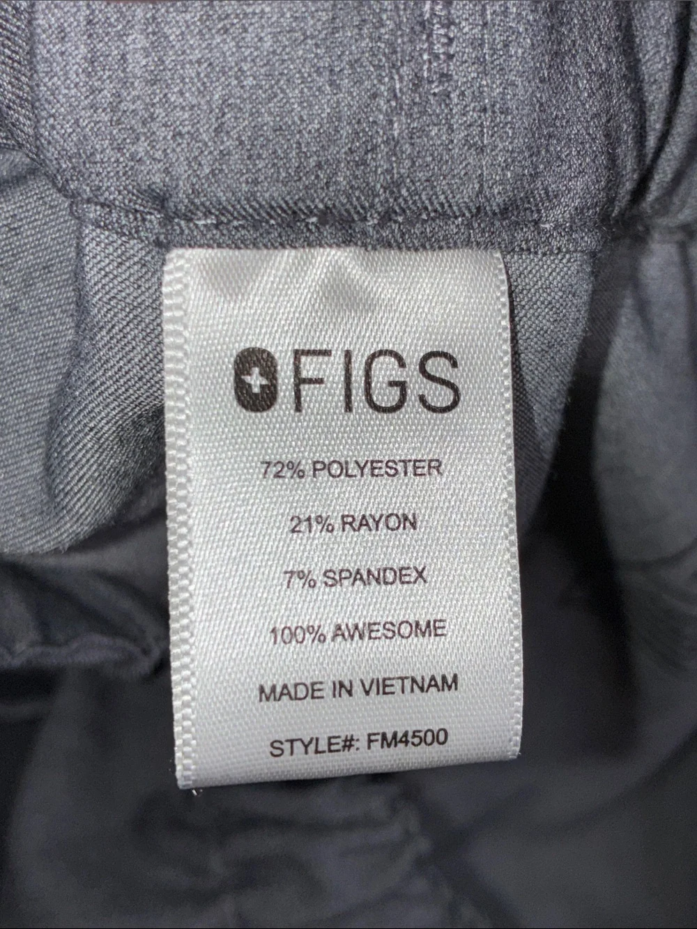 Men's Gray Drawstring Figs Technical Collection Large Pants EUC